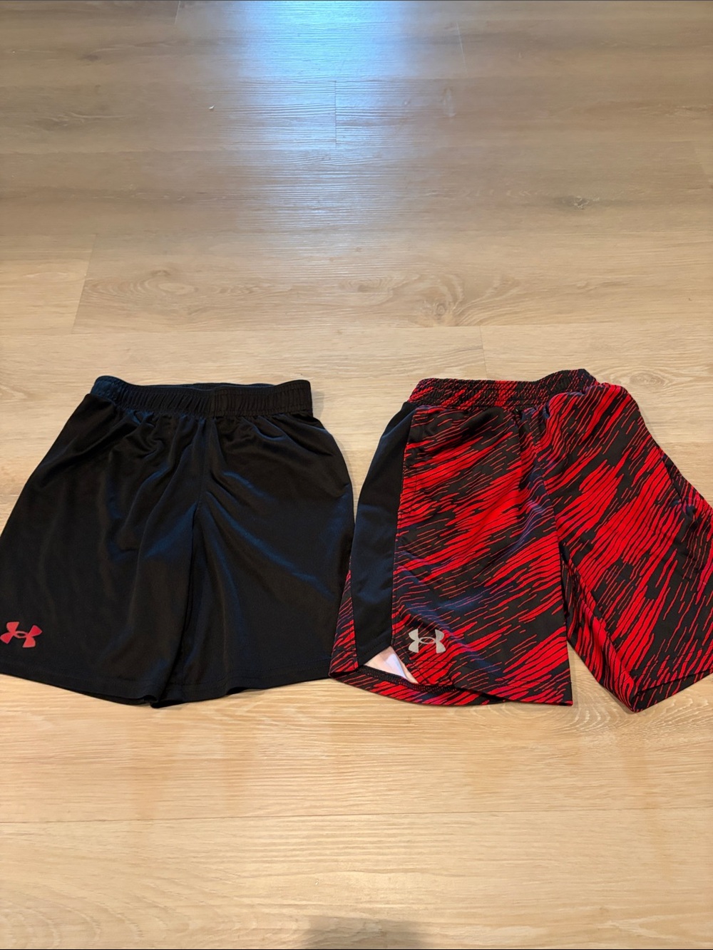 Under Armour Black & Red Boys' Athletic Shorts Set